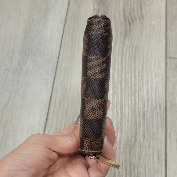 Louis Vuitton Damier Ebene Checkered Zippy Coin Purse - Picture 9 of 11